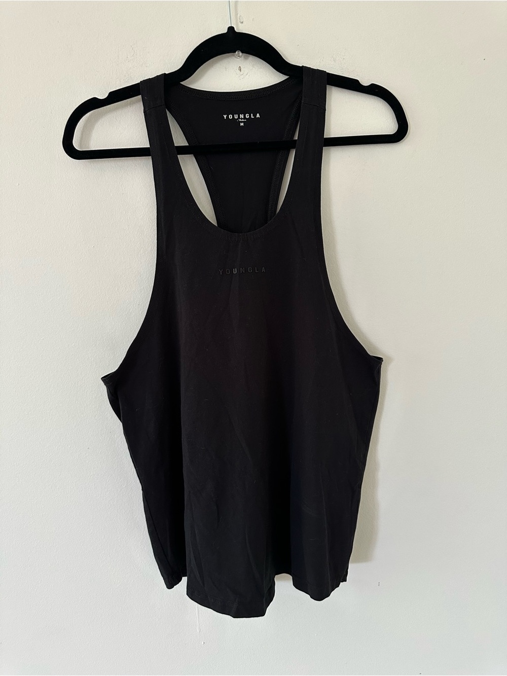 YoungLA Black Men's Racerback Tank